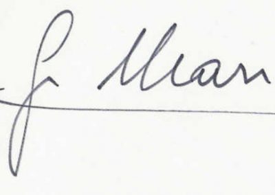 Autografo del Presidente Giovanni Mari - 1983