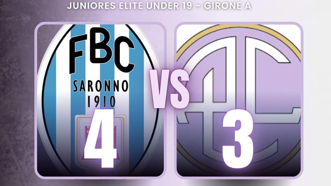 Junior Elite Under 19: Legnano cade di misura contro il Saronno in una sfida ricca di gol