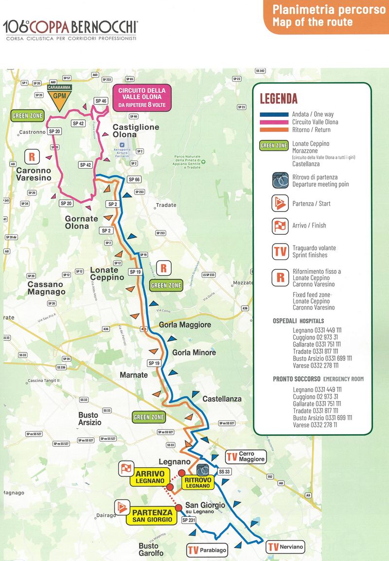 Coppa Bernocchi 2025 - percorso